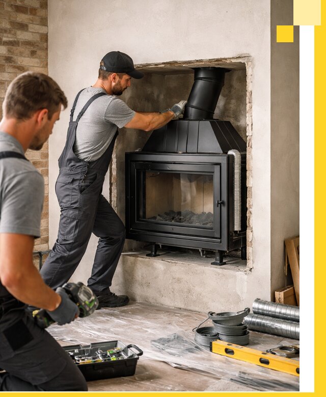 Установка каминных топок в Саратове: монтаж, подключение