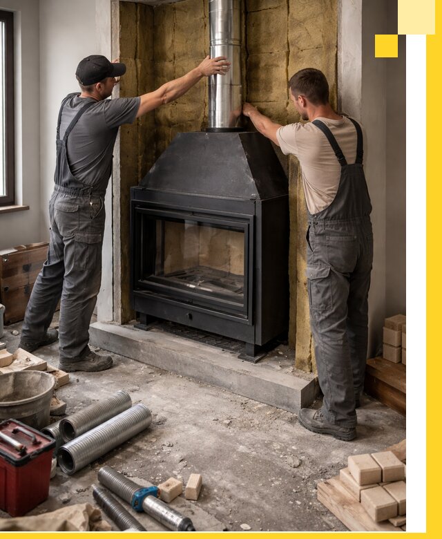 Изготовление и монтаж закрытых каминов в Саратове под ключ