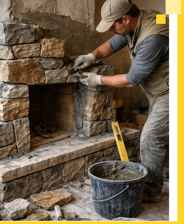 Изготовление и установка каменных каминов под ключ в Саратове