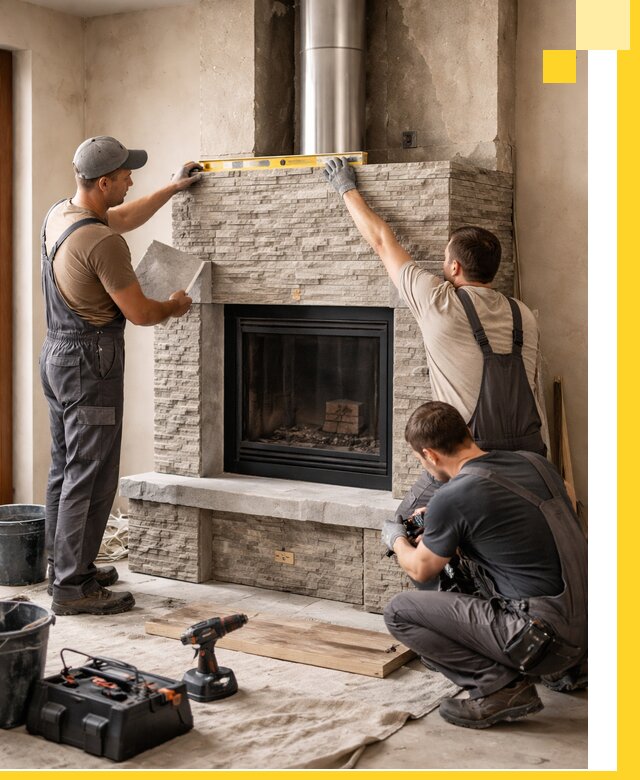 Профессиональный монтаж каминов под ключ в Саратове для дома