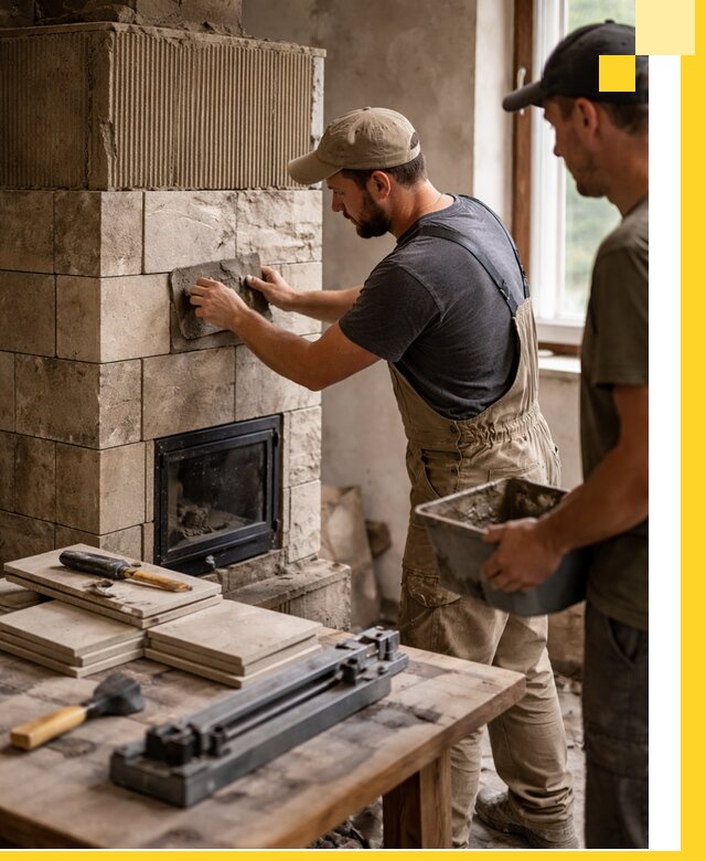 Профессиональная облицовка печей в Саратове: керамика и камень