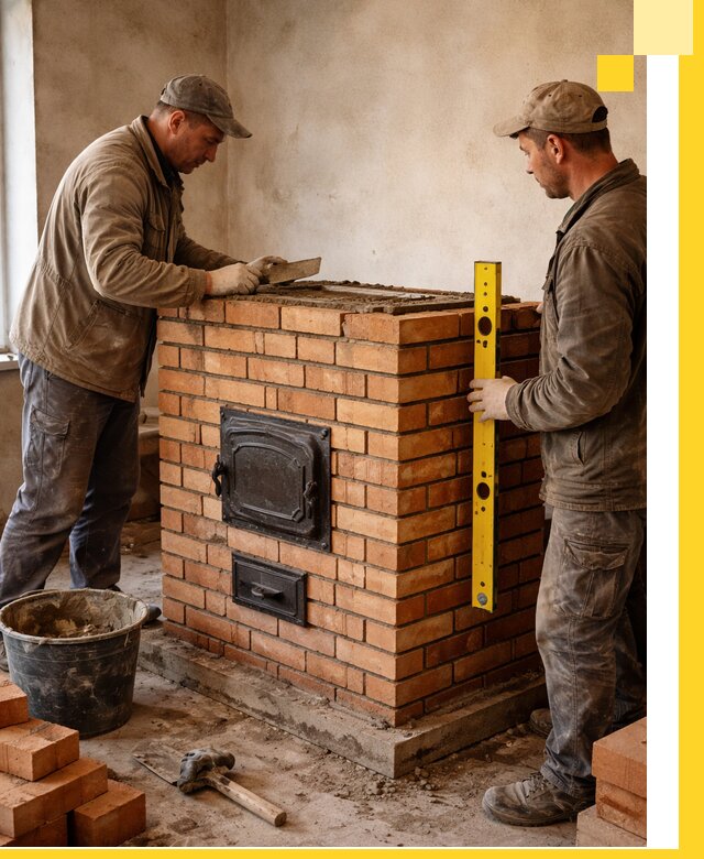 Отопительные печи под ключ в Саратове, установка и сборка