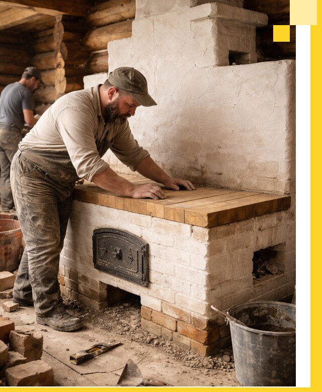 Проектирование и установка русской печи с лежанкой в Саратове