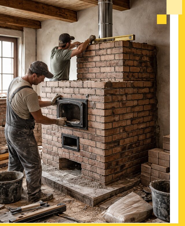 Печи для загородного дома под ключ в Саратове — монтаж и сервис