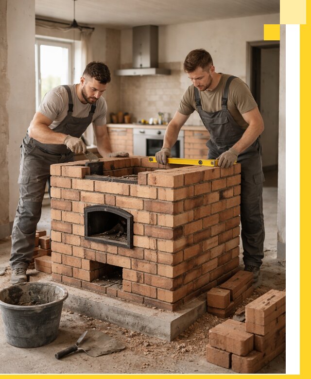 Установка и монтаж печей в частном доме в Саратове под ключ