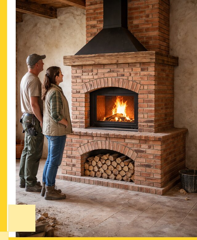 Печи камины из кирпича в Саратове от 122796 р. | ЭриданСрт