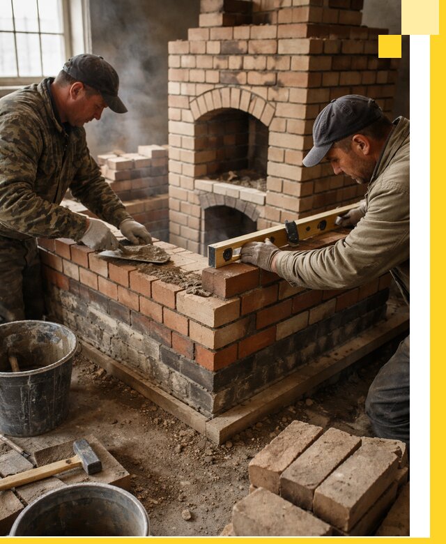 Изготовление и монтаж печей и каминов из кирпича в Саратове