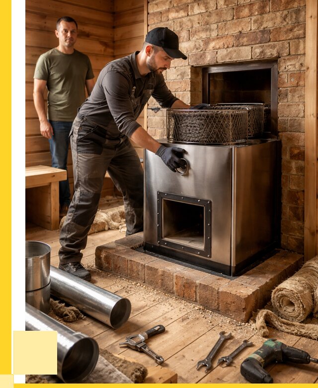 Монтаж банных печей под ключ в Саратове от 18419 р., ЭриданСрт