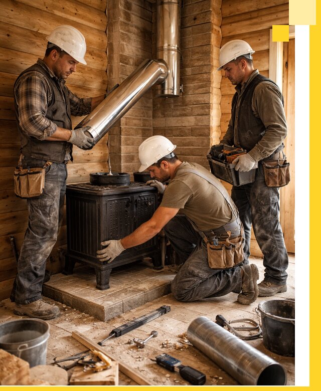 Профессиональный монтаж банных печей и дымоходов в Саратове