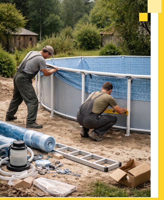 Установка и монтаж каркасных бассейнов в Саратове под ключ