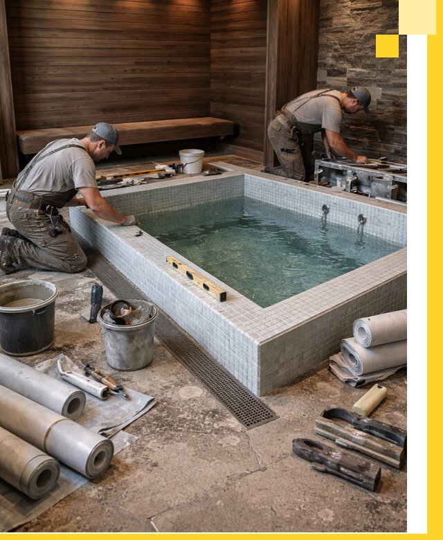 Установка и строительство бассейнов для сауны в Саратове