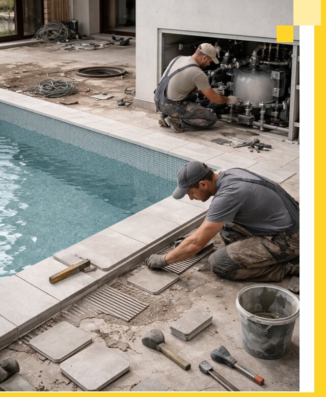 Строительство и монтаж бассейнов в коттедже в Саратове