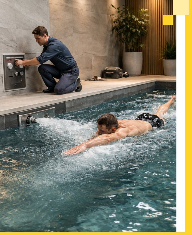 Проектирование и монтаж бассейнов с противотоком в Саратове