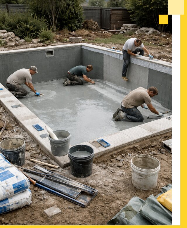 Изготовление и монтаж чаши бассейна под ключ в Саратове