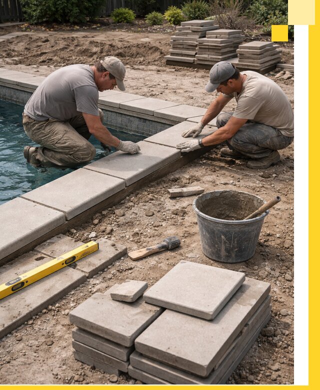 Установка и изготовление копингового камня для бассейнов в Саратове
