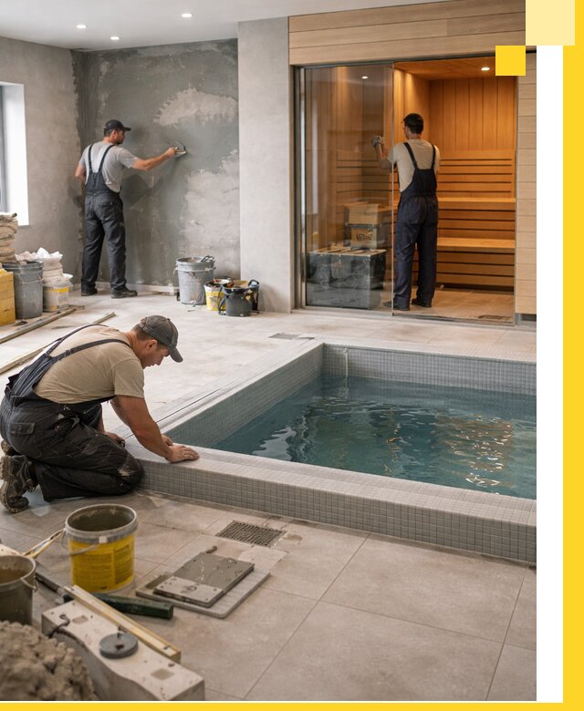 Проектирование и строительство сауны с бассейном в Саратове