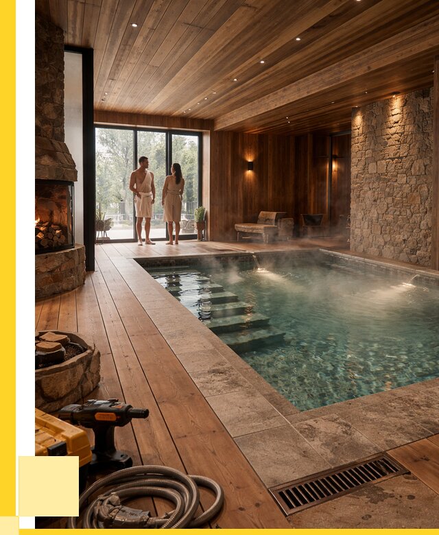 Проекты бань с бассейном под ключ в Саратове от 76748 р., ЭриданСрт