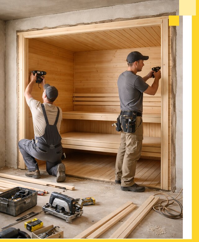 Монтаж саун под ключ в Саратове — проектирование и установка