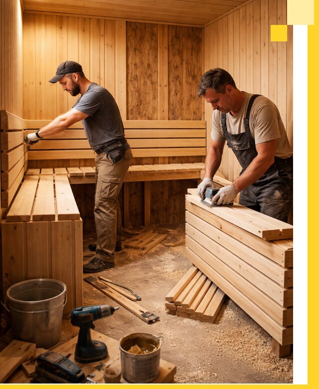 Профессиональный комплексный ремонт саун под ключ в Саратове