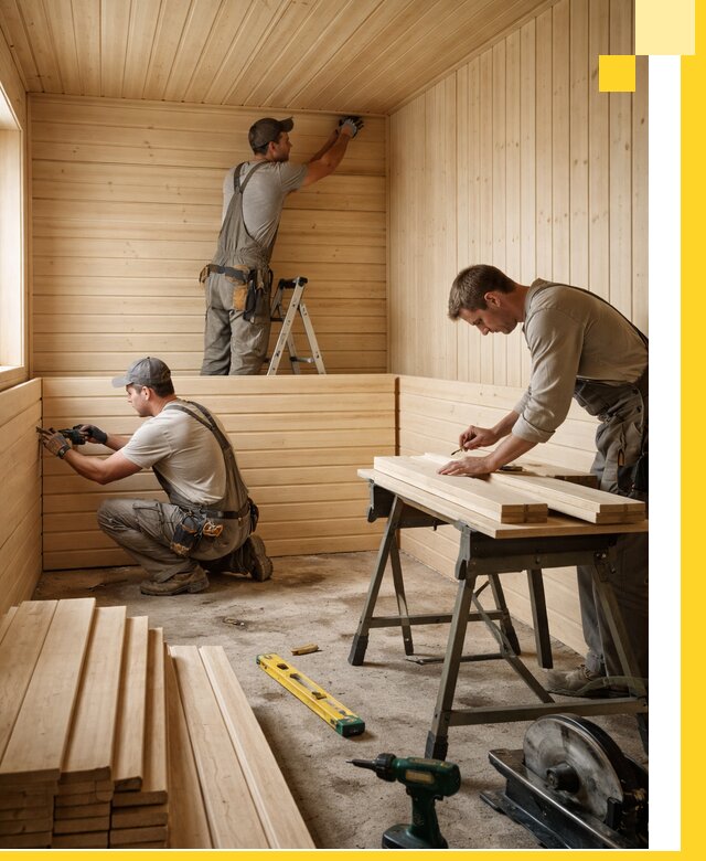 Обшивка саун в Саратове из натуральной древесины под ключ