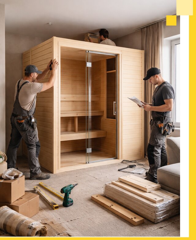 Установка и благоустройство саун в квартире в Саратове