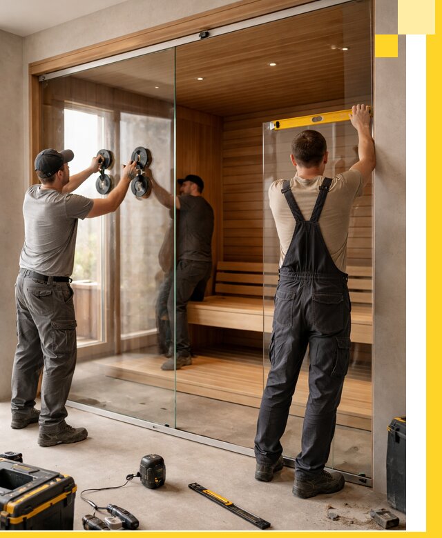 Производство и монтаж стеклянных саун под ключ в Саратове