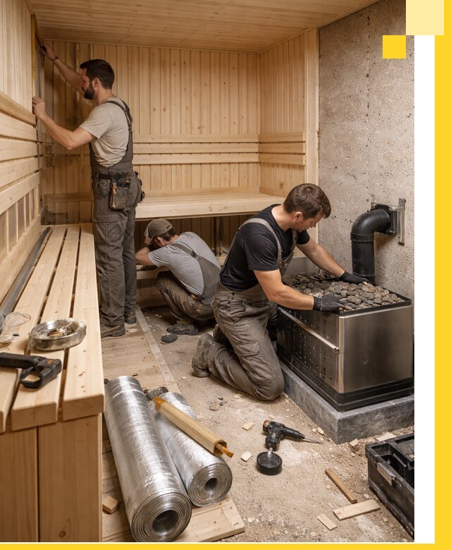 Индивидуальные сауны на заказ в Саратове под ключ, проект и монтаж