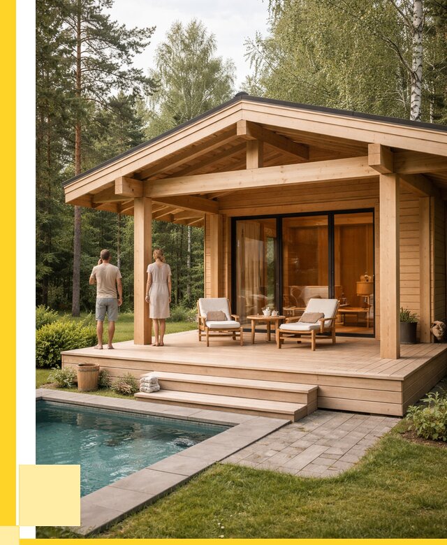 Бани с террасой под ключ в Саратове от 613980 р. | ЭриданСрт