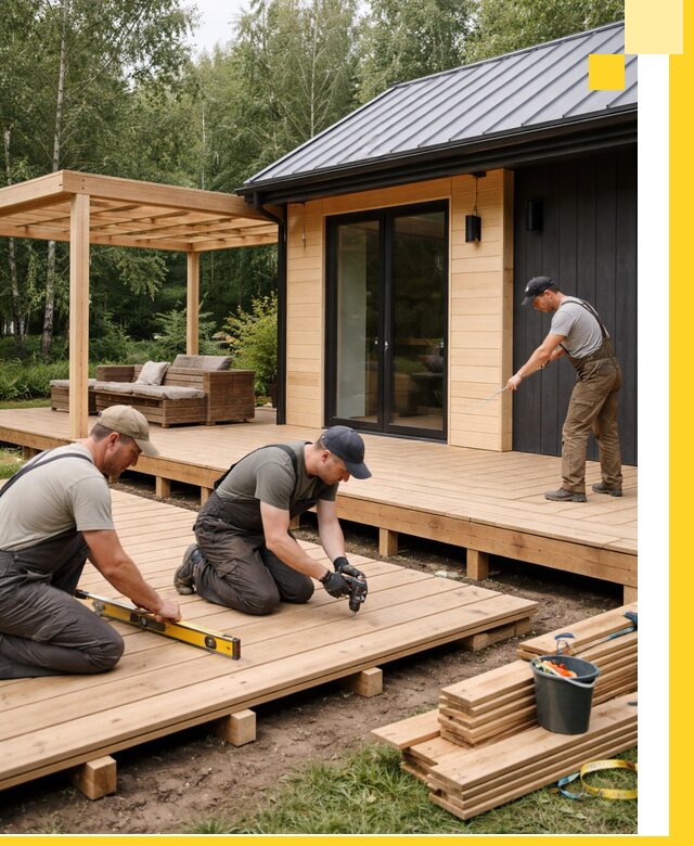 Строительство бань с террасой и бассейном под ключ в Саратове