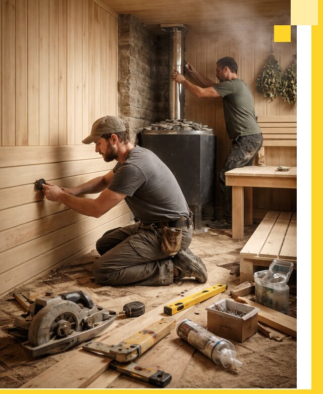 Полное строительство и оснащение парных под ключ в Саратове