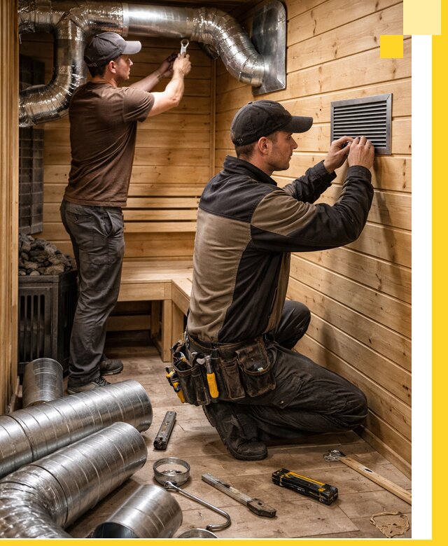 Проектирование и монтаж вентиляции бани в Саратове под ключ