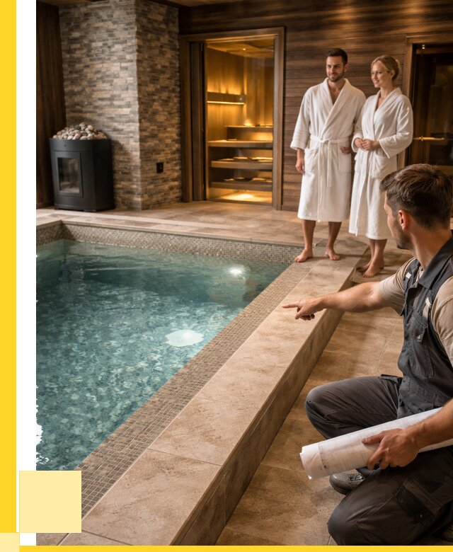 Проект бани с бассейном под ключ в Саратове от 66515 р. | ЭриданСрт