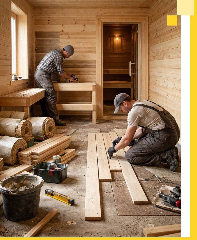 Индивидуальный проект бани с комнатой отдыха под ключ в Саратове