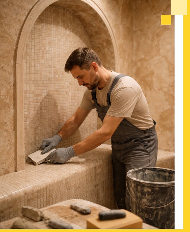 Профессиональная отделка хамамов с мозаикой под ключ в Саратове