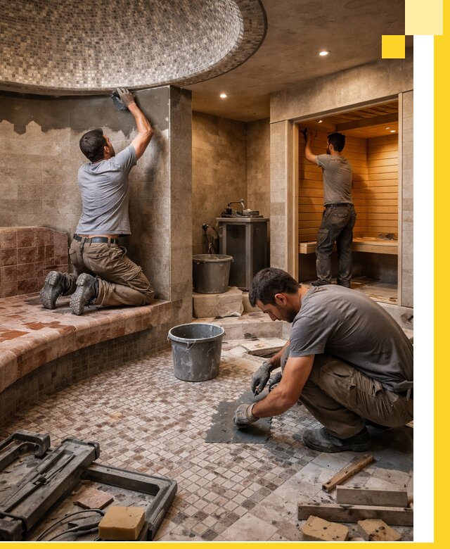 Проект и строительство хамама бани и сауны под ключ в Саратове