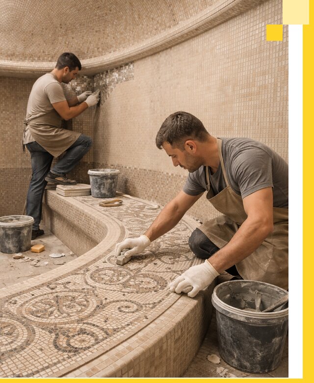 Плитка для хамама в Саратове, укладка, подбор и поставка